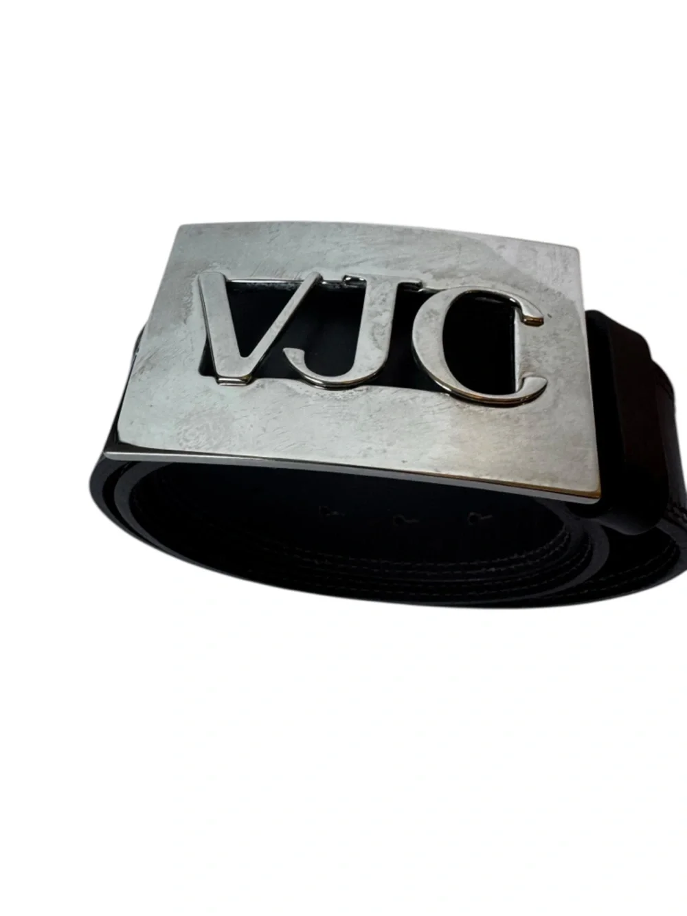 Versace Jeans Couture VJC Dark Brown Faux Leather Belt Size 95